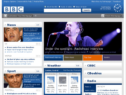 BBC's new site